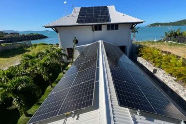 Large Solar Panels Installed on the Roof of a Seaside House — Solar Power Systems in Whitsundays QLD