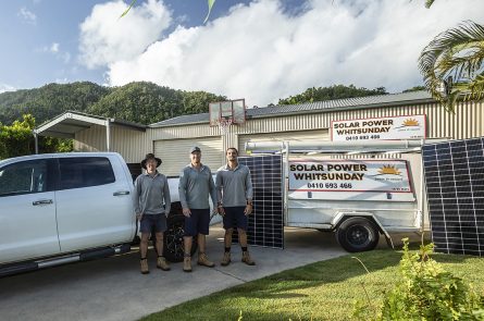 Solar Panel Installers Ready For Work — Solar Power Systems in Midge Point, QLD